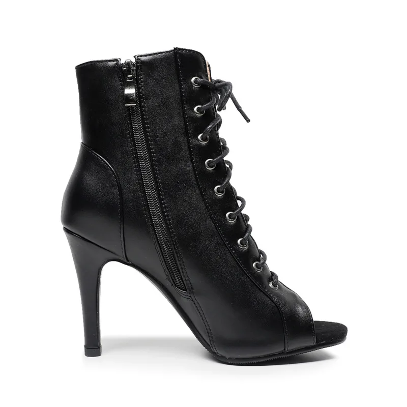 2022 New Latin Dance Shoes For Outdoor Women Street Salsa Tango Boots Open Toes Bachata Latin Dance Women's Heels in Rubber Sole