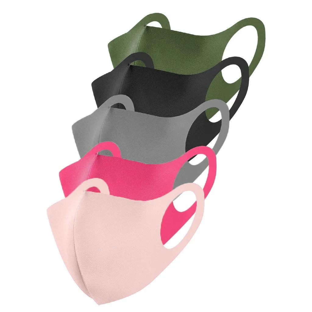 

Маски Для Лица, 5 шт., разноцветная Пылезащитная маска Для рта, хлопковая Защитная многоразовая маска Для Лица, носа, рта, Хэллоуина