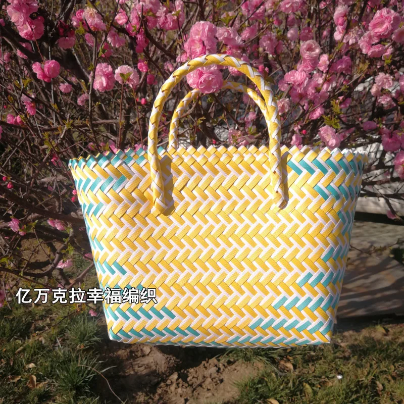 

Supermarket Shopping Basket Shopping Basket Plastic Grocery Basket Fashion Bath Storage Basket Woven Basket Bath Basket