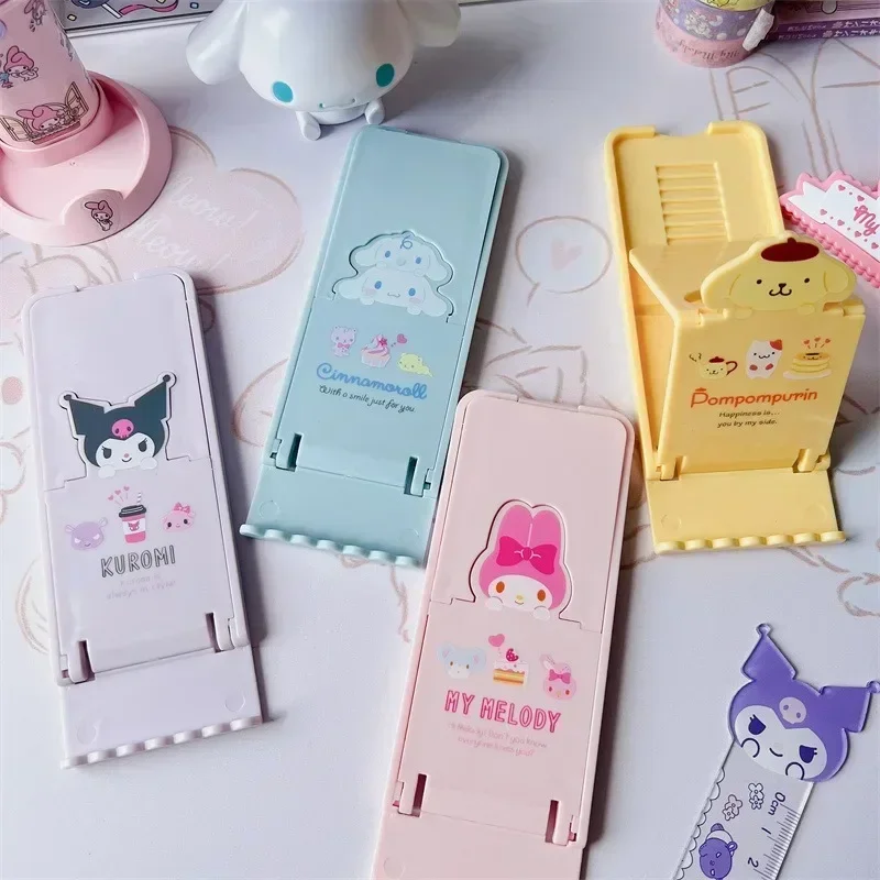 Sanrio Hello Kitty Mobile Phone Holder Cute Cartoon Kuromi Cinnamoroll My Melody Adjustable Laptop Support Bracket Holiday Gifts