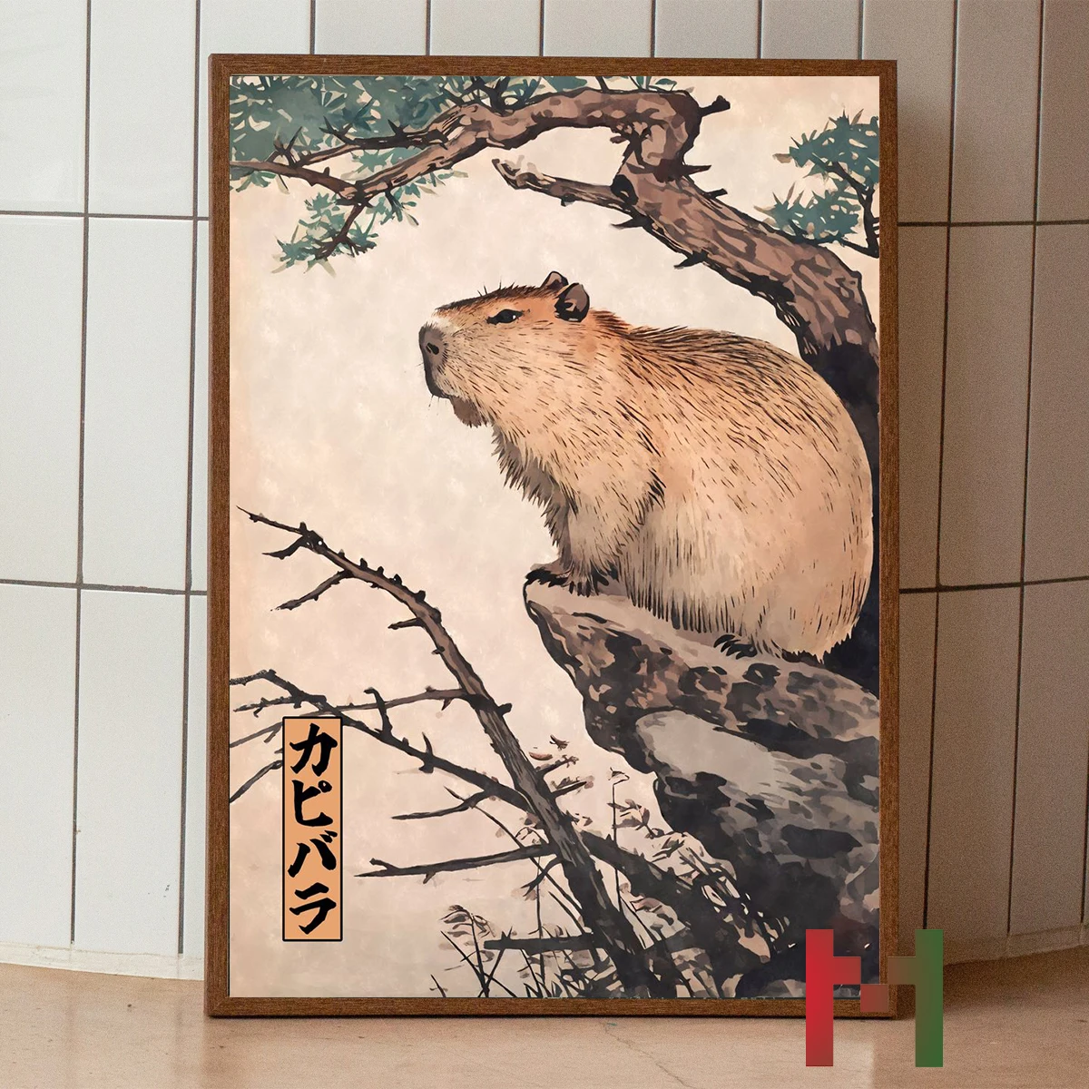 

Картина с изображением капибары "Звездная ночь" на холсте