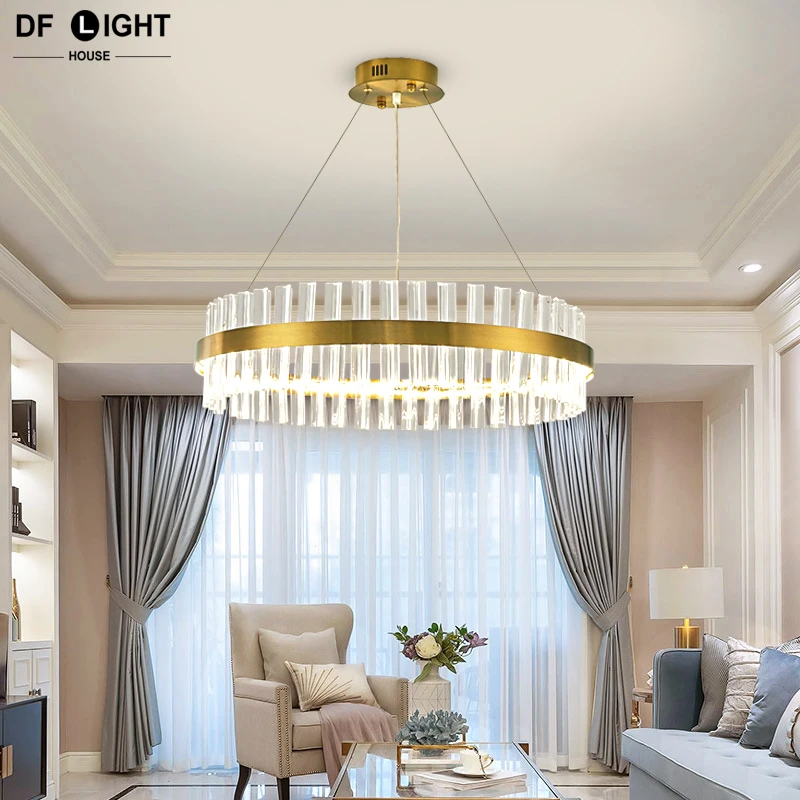 Современная хрустальная люстра спальня потолочная гостиная свет столовая