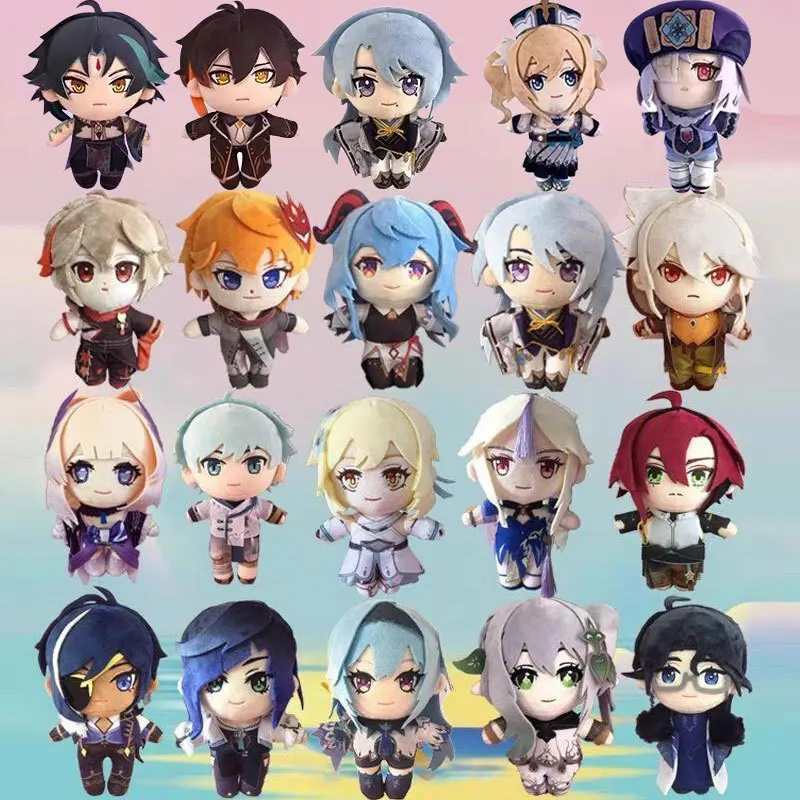 23 см Genshin Impact плюшевая кукла игровые фигурки серии Zhong Li Wanderer Aether Xiao мультяшная