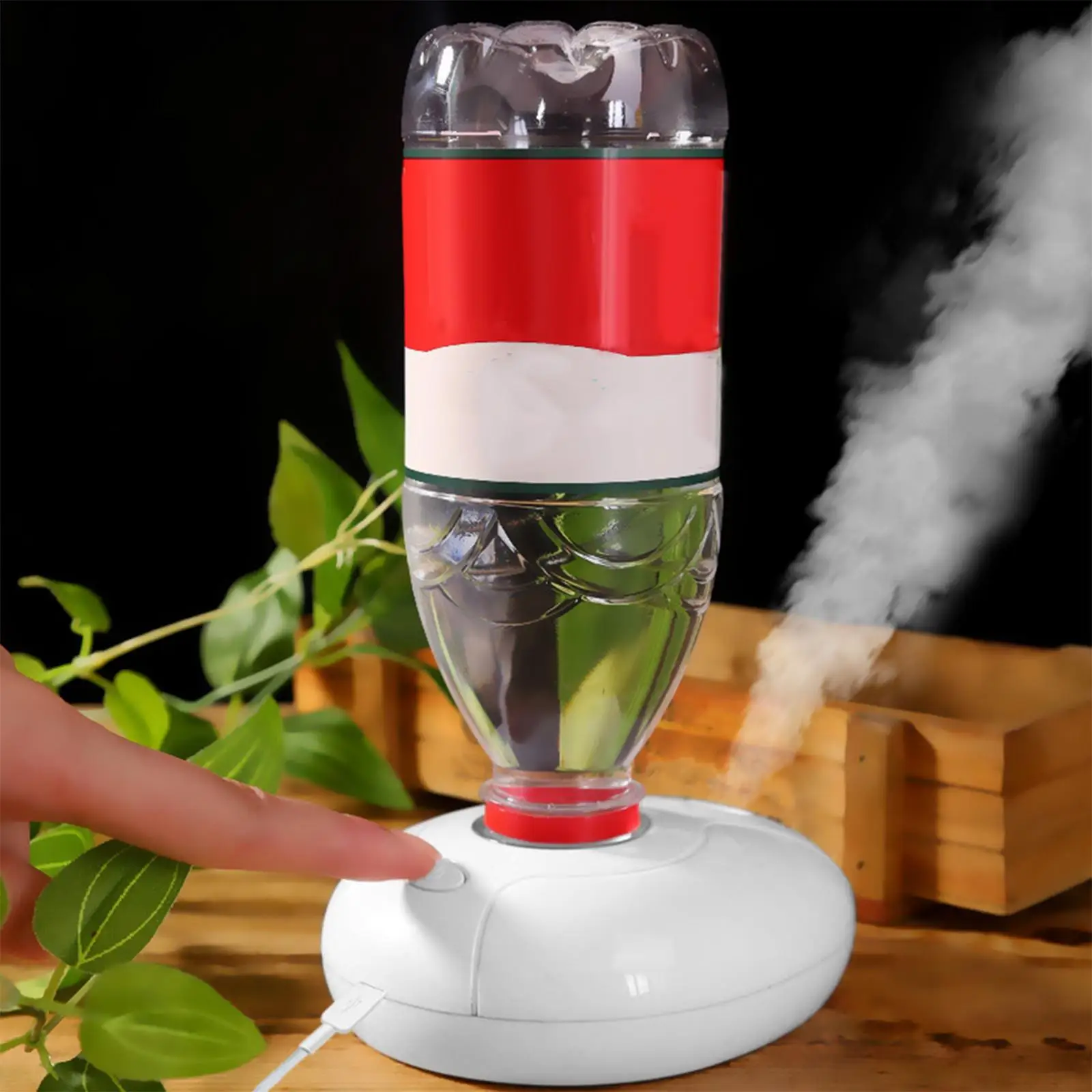 Mini Water Bottle Humidifier Waterless Auto Off Without Water Bottle Diffuser Air Purifier Ultrasonic Mist for Hotel Sleeping