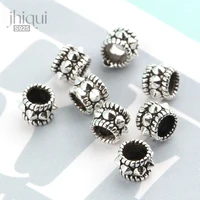 3 75mm 925 sterling silver retro punk spacer charm beads for diy bracelet necklace making jewelry finding