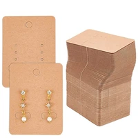 50pcslot 3 8x4 8cm blank kraft paper earring display cards earring package hang tag card for diy ear studs jewelry display card
