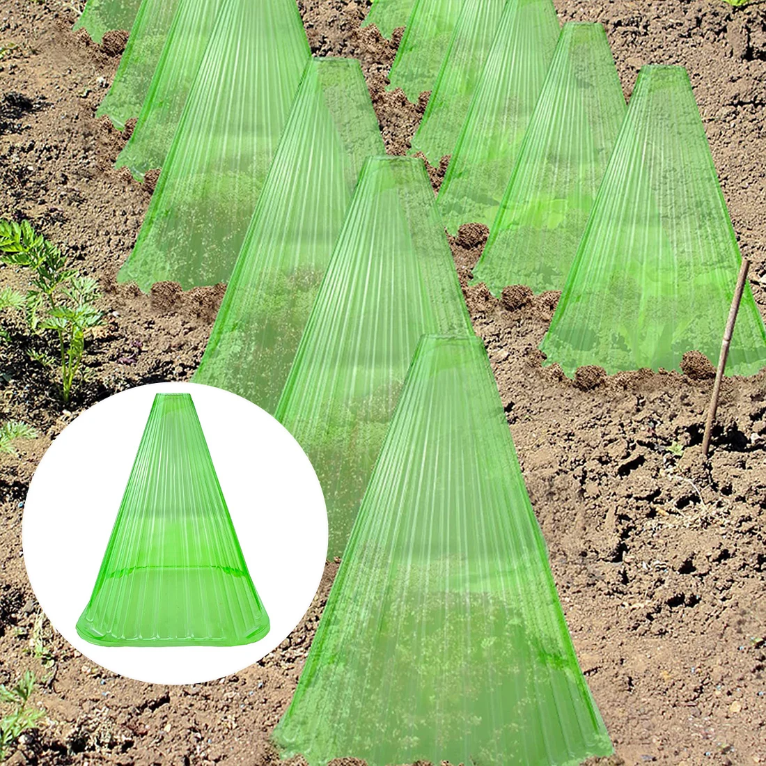

2023 Reuseable Plastic Garden Plant Bell Cover Greenhouse Seeds Germination Cover Frost Guard Freeze Protection