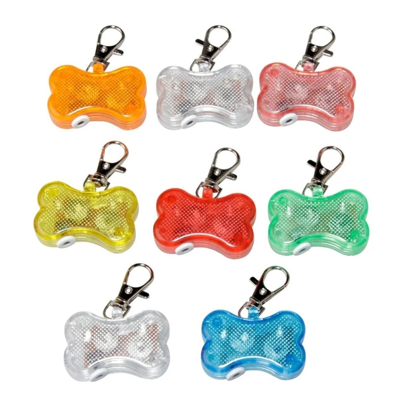 

Dog Accessories Glowing Bone Keyring Pendant for Pet Collar Puppy Safety Penant