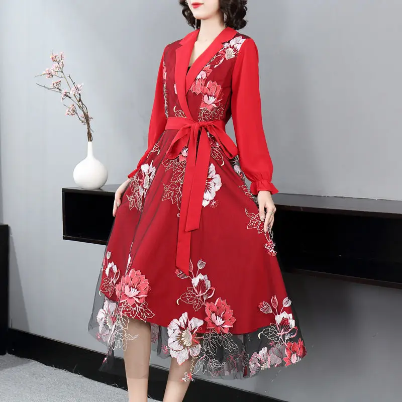 

2022 New dress winter banquet ladies temperament dress