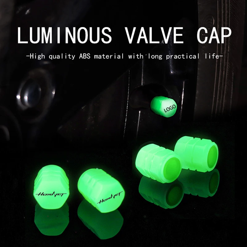 For Honda Hornet 900 600 CB600F CB 600F 2006-2021 4pcs Motorcycle Luminous Tire Valve Air Port Stem Cover Caps Accessories |