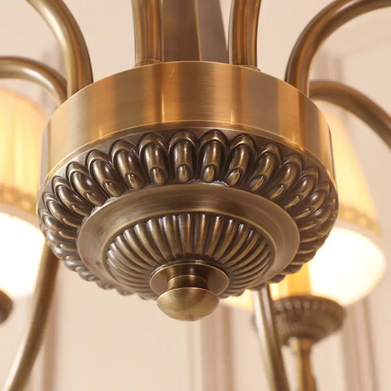 Глубокая антикварная медная американская лампа для спальни свет в древнем стиле