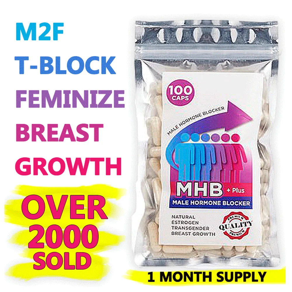 

MHB натуральные травяные фитоэстроген транссексуал мужской TESTO BLOCKER M2F транссексуал рост груди тела феминизатор не LDB 100 Шапки