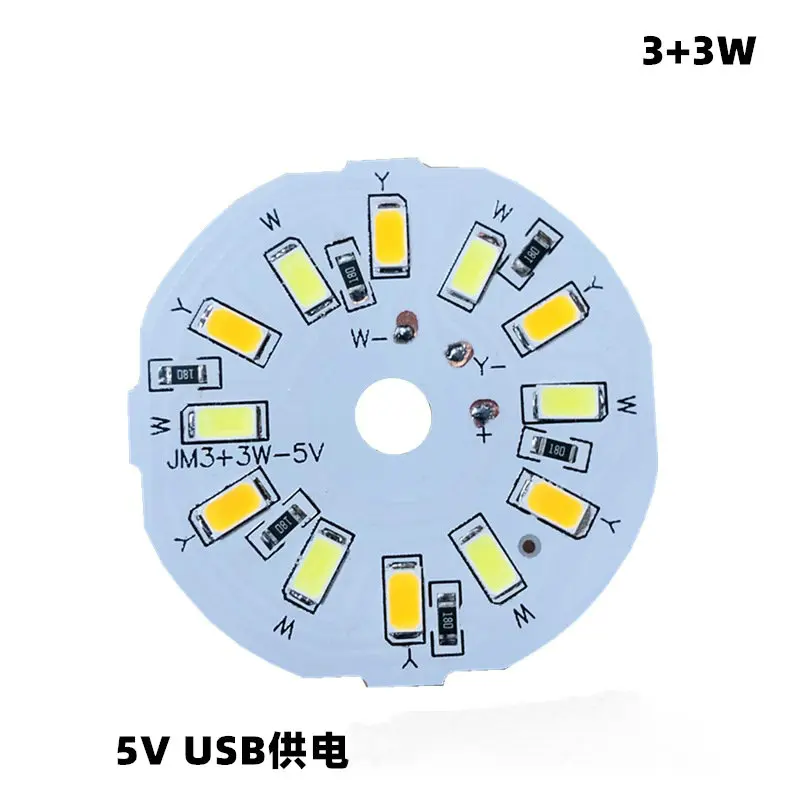 Фото Спот Потолочный Dc5v Usb 46 мм светодиод Pcb установлен 3 + 3w 5730 светодиодный чип Smd Cob Doide теплый естественный белый двойной цвет Growlight Usb №4