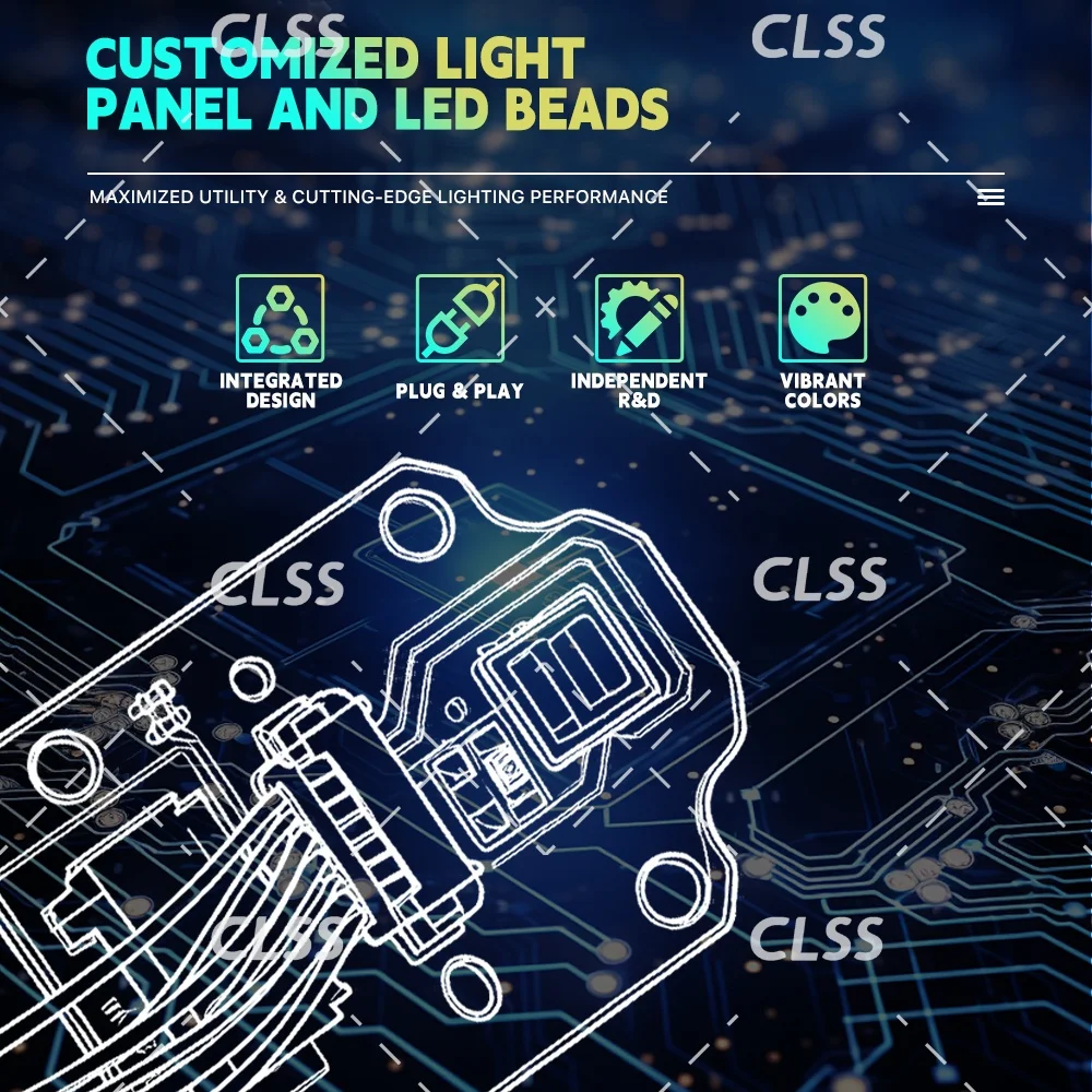 Фото Многоцветные светодиодные платы RGB DRL для Mercedes-Benz C Class W205 C217 C300 C180 C63 APP Control дневные ходовые огни Plug n Play №4