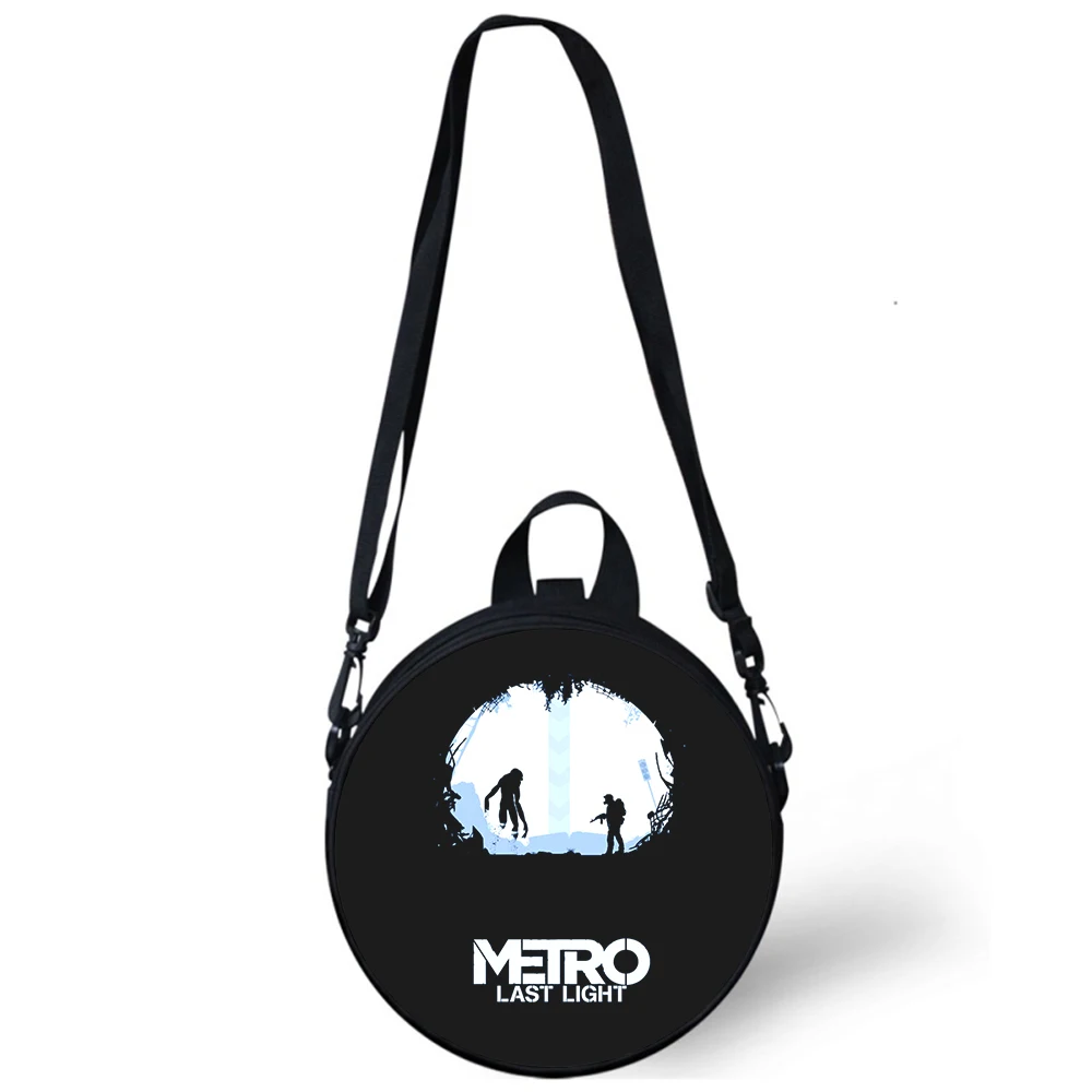 Metro Redux game Child kindergarten Bag 3D Print Crossbody Shoulder Bags For School Women Mini Round Bagpacks Rugtas Bag