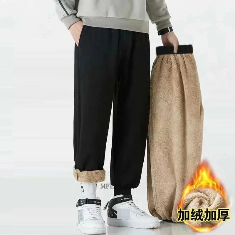 

Зимние осенние мужские флисовые брюки, плотные теплые повседневные брюки, свободные эластичные спортивные брюки-стрейч размером 8XL