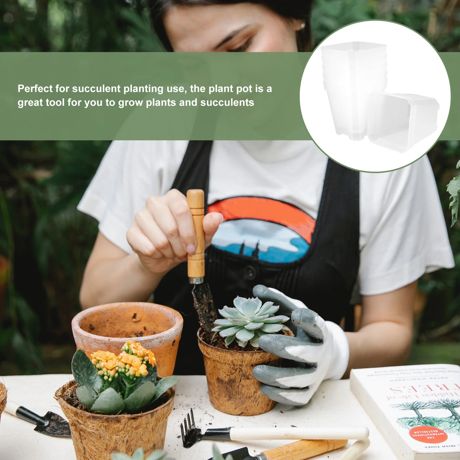 20 шт. самополивная вставка для цветов маленькие садовые горшки выращивания