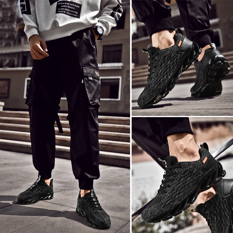 Men Sneakers Blade Sole Sports Shoes for Man Fish Scale Athletic Fitness Gym Trainers Free Shipping Outdoor Jogging Shoes 2023