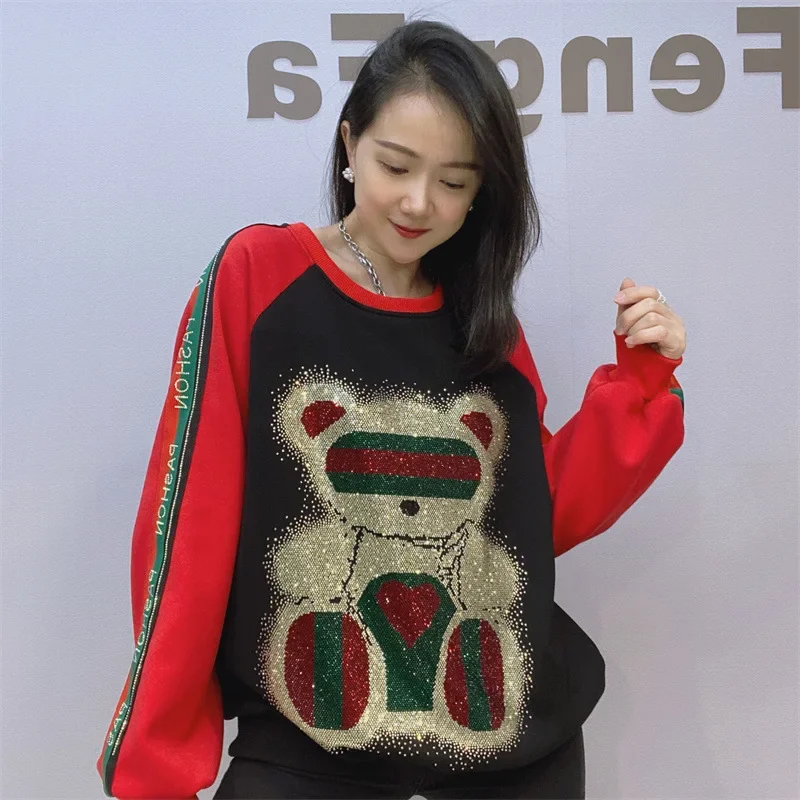 

Размера Плюс флисовые топы с рукавами реглан, толстовка с цветными блоками, повседневные теплые пуловеры с круглым вырезом, женские толстовки