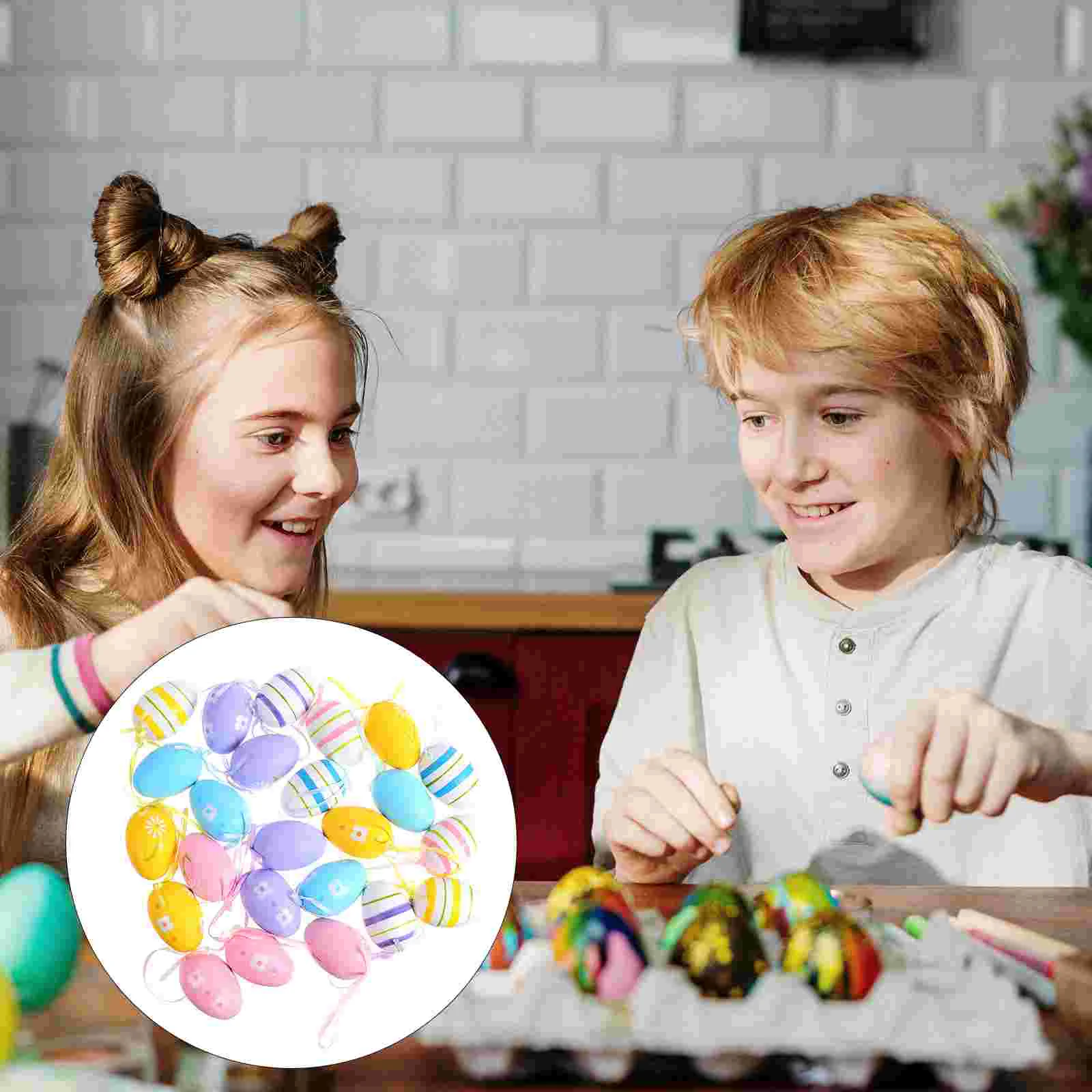

Egg Eastereggs Toy Hanging Decoration Diy Painting Decor Simulated Party Favor Shell Paintable Surprise Graffiti