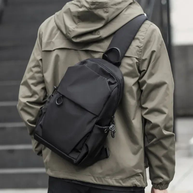 

Male Shoulder Chest Bag for Men Casual Crossbody Bag Men Anti Theft School Summer Outdoor Short Trip Messengers Sling Bag