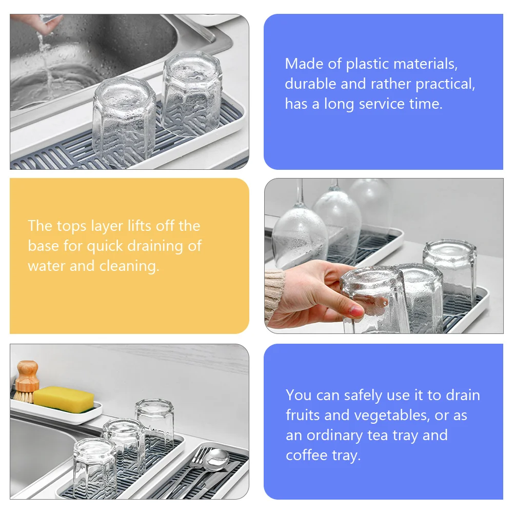 Сливная сковорода белый и серый поднос подставка для посуды эффективный