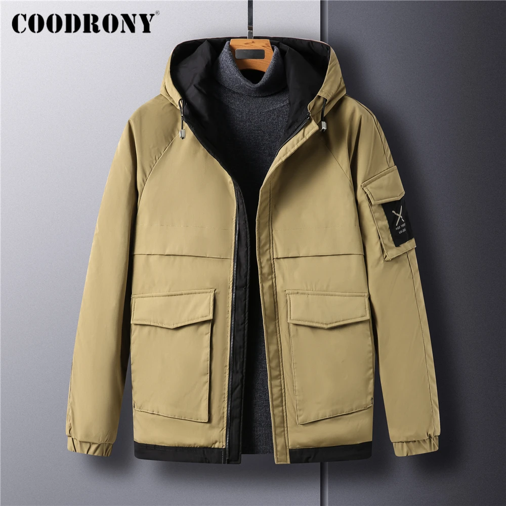 COODRONY Male Winter Coat Fashion Big Pocket Parka Men Luxury Clothing New Arrival Zipper Hooded Thick Warm Jacket Man Z8222