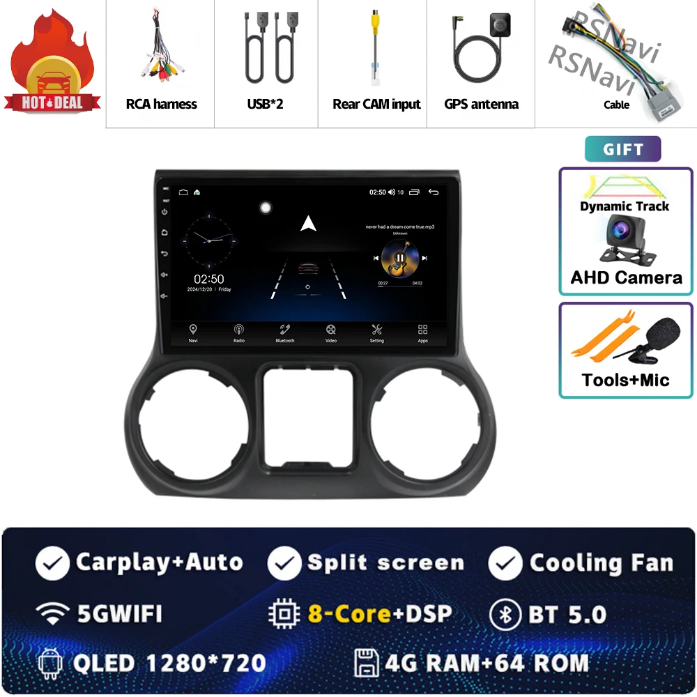 

Автомагнитола на Android 14 с GPS для Jeep Wrangler 3 JK 2010 2011 2012 2013-2018