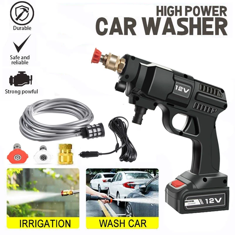 

High Pressure Car Wash Water G-Un 120W Handheld Auto Washer Spray Jet With Nozzle Hose Water Pump