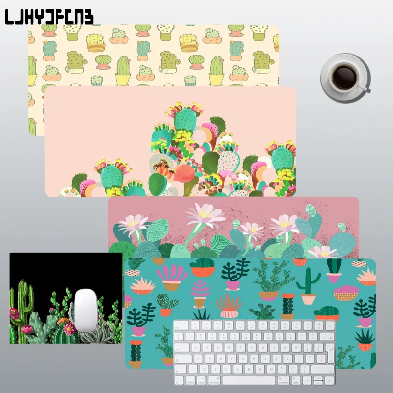 

LJHYDFCNB Cartoon Art Summer Cactus Simple Design Silicone Large/small Pad To Mouse Pad Game Size For Keyboard Pad For Gamer
