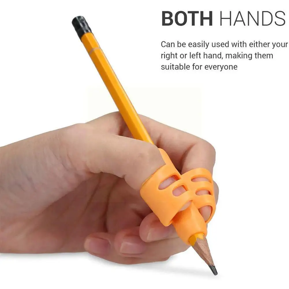 

1pcs Two Finger Pen Holder Silicone Baby Learning Writing Stationery Writing Writing Tool Device Correction Children Pen R6x4