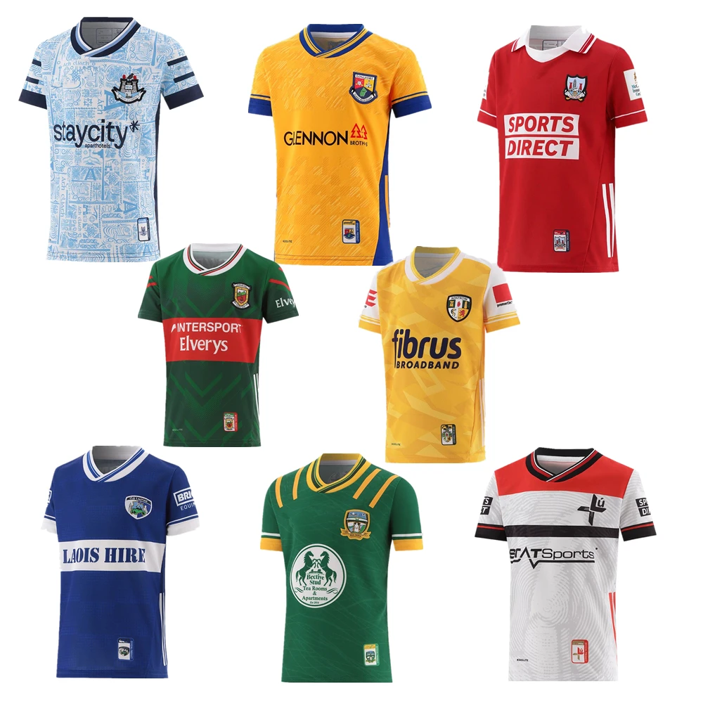 kids GAA jersey 2025 Mayo Meath Dublin Cork Antrim Laois Longford Louth shirt children young gaa jerseys