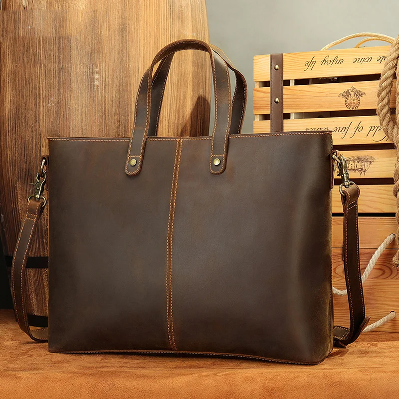

Men male handbags men leather trio messenger bag luxury designer men's tote business large capacity men briefcase shoulder bag