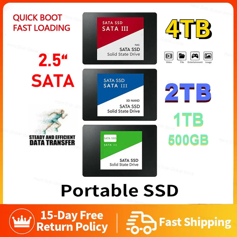 

Solid State Drive 1TB 2TB 4TB M.2 SATA Interface Network Storage 2TB 4TB SSD Drive Hard Disk High Capacity For Laptops