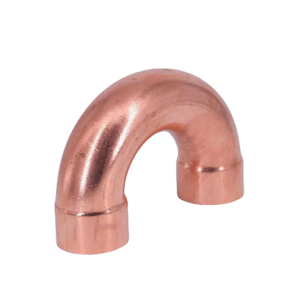 

1/4 "3/8" 1/2" 3/4" 1 "10 16 18 19 22-76 мм ID Медный конец подачи Припой с поворотным изгибом на 180 градусов Сантехнический фитинг для кондиционера