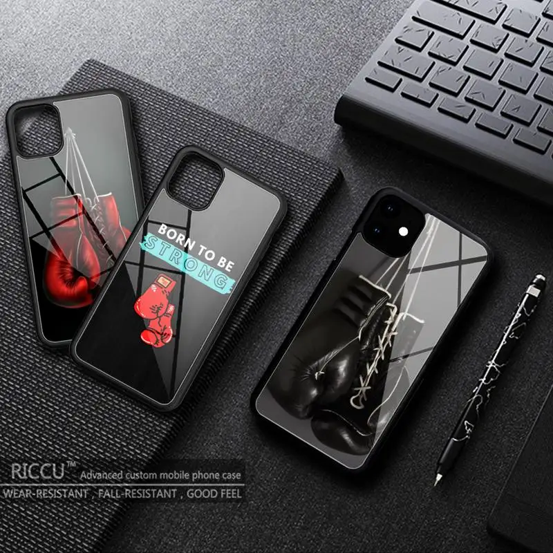 

Strong Boxing Gloves Phone Case Rubber for iPhone 13 12 11 Pro Max mini XS 6s 8 7 Plus X XR iphone 13 14 phone Covers