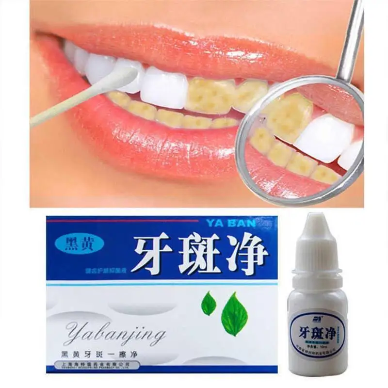 

10ml Teeth Whitening Essence Kit With Cotton Swabs Plaque Water Whitener Smoke Bleaching Tooth Yellow Teeth Remove Stains C1d1