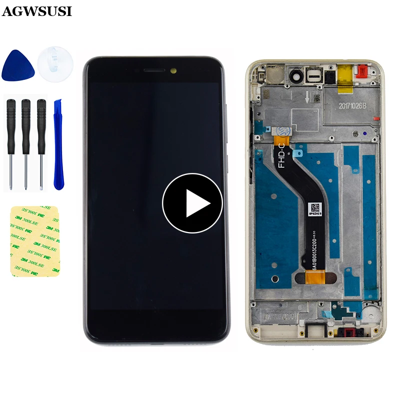 Для Huawei P8 Lite 2017 ЖК-экран PRA-LA1 PRA-LX1 PRA-LX3 ЖК-дисплей для Huawei P9 lite 2017 ЖК-дисплей с сенсорным экраном в сборе рамка
