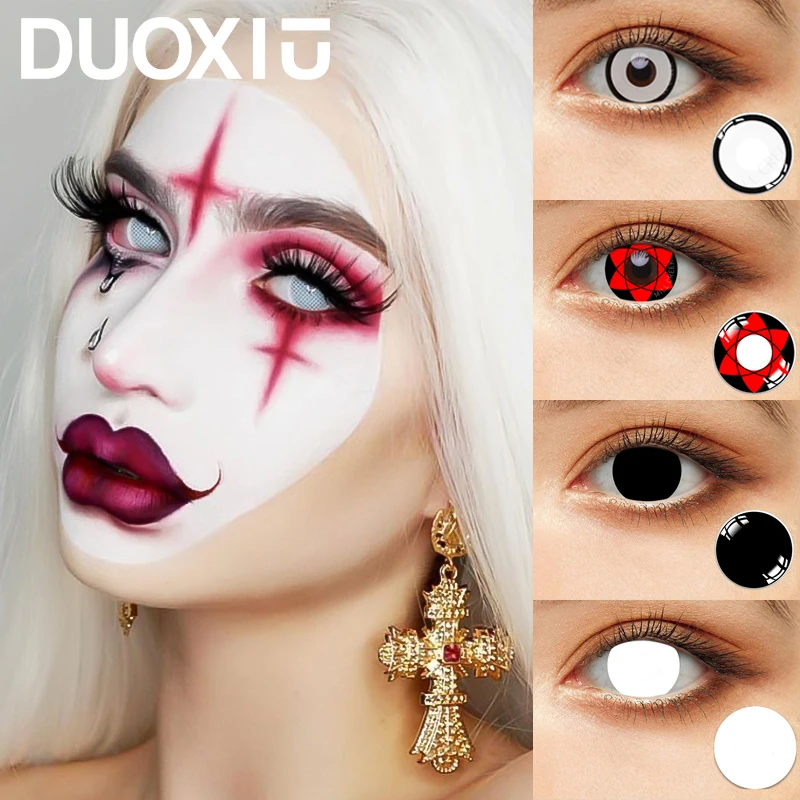 

DUOXIU 1 пара цветных линз для косплея для глаз Хэллоуин Макияж аниме глаза контактные линзы для красоты учеников ежегодное использование Быстрая доставка