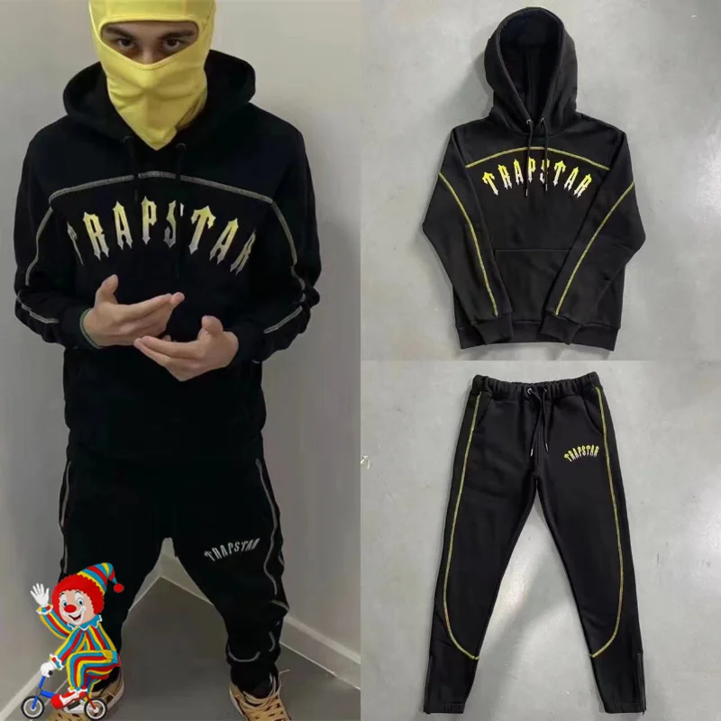 

Autumn Winter Trapstar Hoodie Sweatshirt Track Suit Gradient Embroidery Letters Men Women Hoody Set