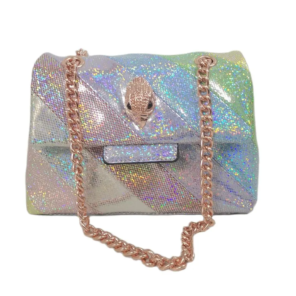 

Women's Eagle Head Rainbow Clutch Bag UK Luxury Designer Leather Cross body Bags Chains Small Shoulder Bag Girl Purse