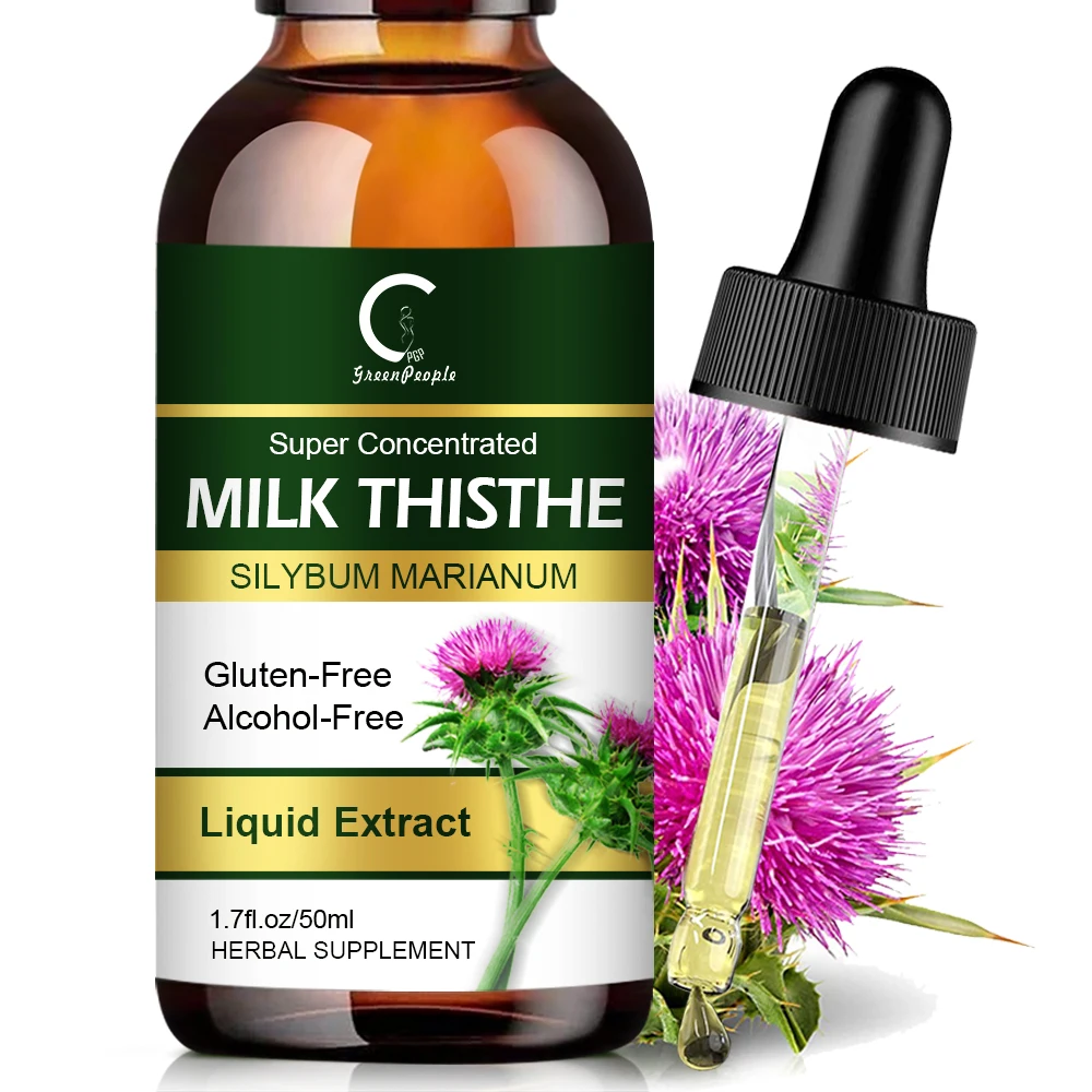 GPGP Greenpeople Herbal Milk Thistle Extract Drop Body Detoxification Aid Digestion L-iver Function Supplement Slim Product