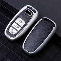 soft tpu leather car remote key cover case keychain for audi a1 a3 a4 a5 a6 a7 a8 quattro q3 q5 q7 2009 2015 keyless accessories
