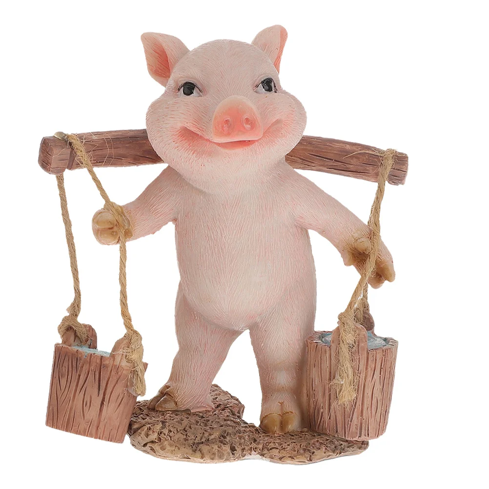

Water Desktop Decor Bonsai Decoration Figurine Decorations Figures Sculpture Resin Piggy Toy Figures Office