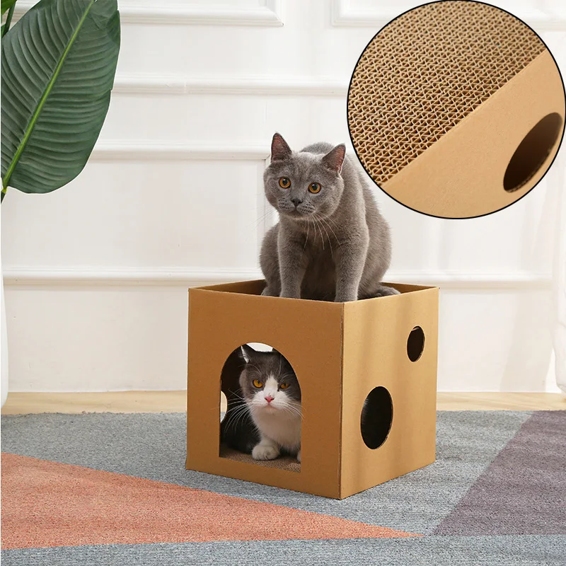 

Funny Cat Scratch Board Cat Nest Corrugated Paper Cat House Pet Cat Grinding Paw Toy Scratching Pad Pet Daily Necessities
