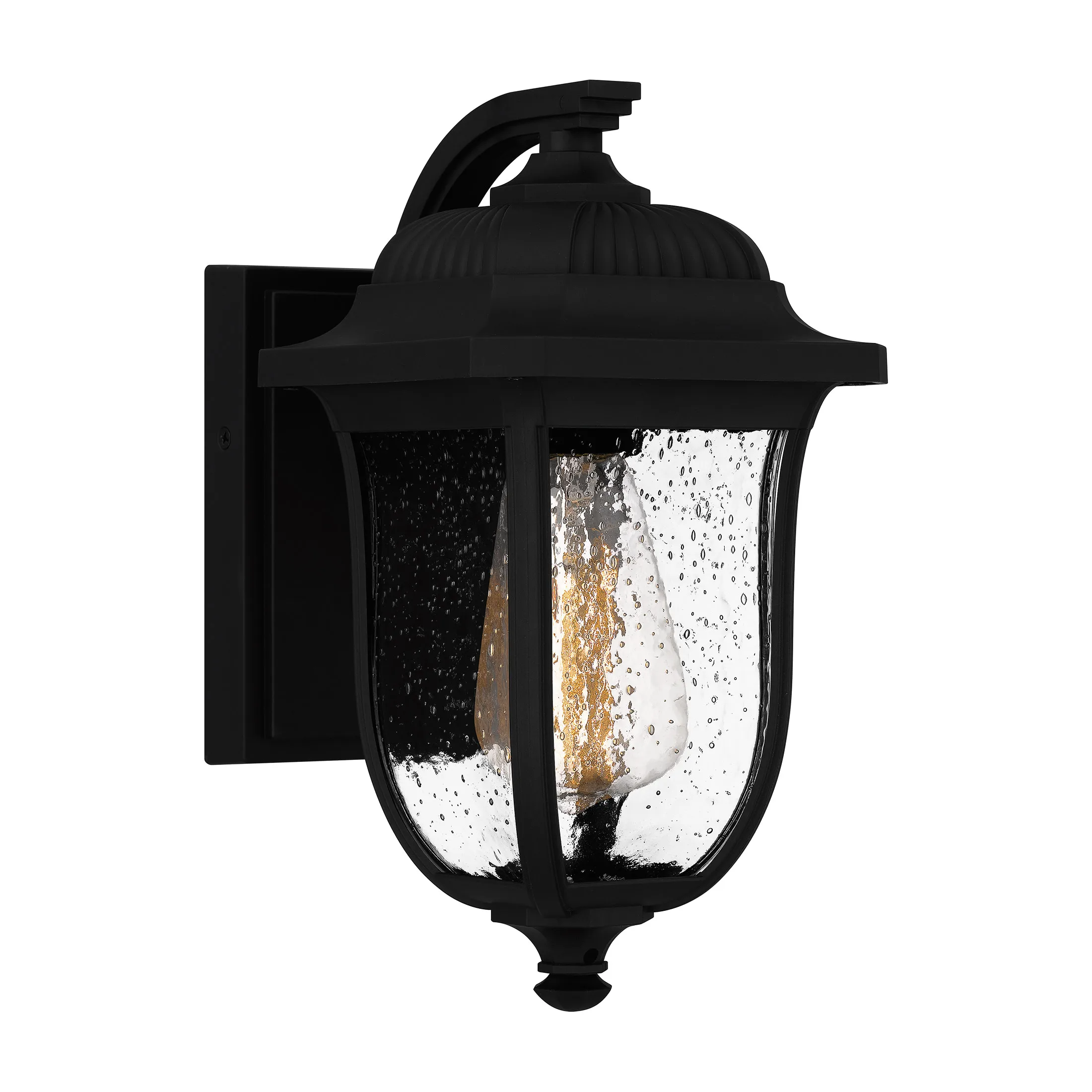 Free Shipping 1-Light Matte Black Outdoor Wall Lantern