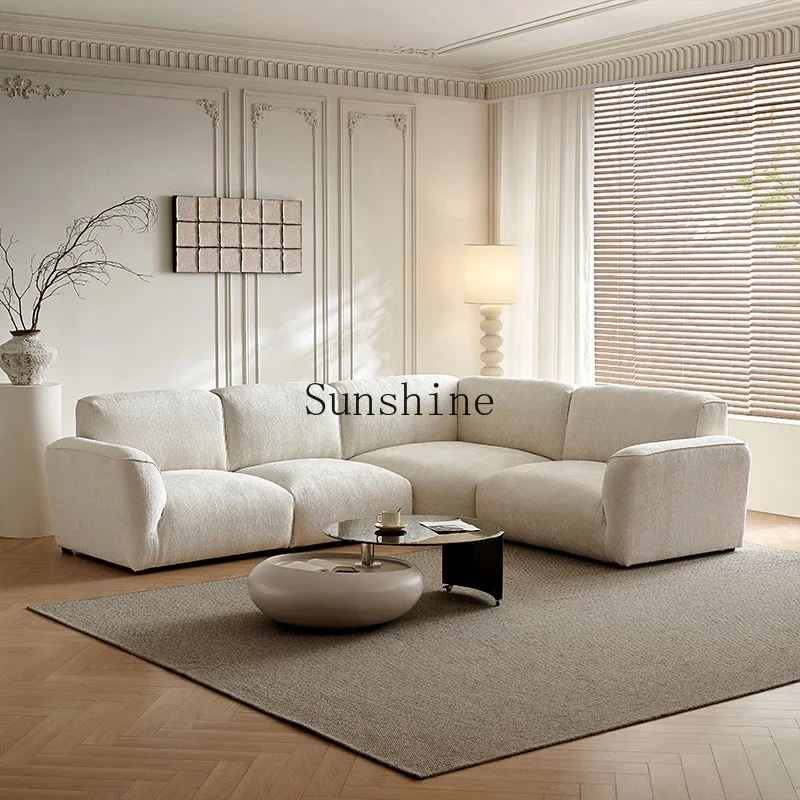 Французский кремовый уголок принцессы комбинированный диван Chenier Down бежевая