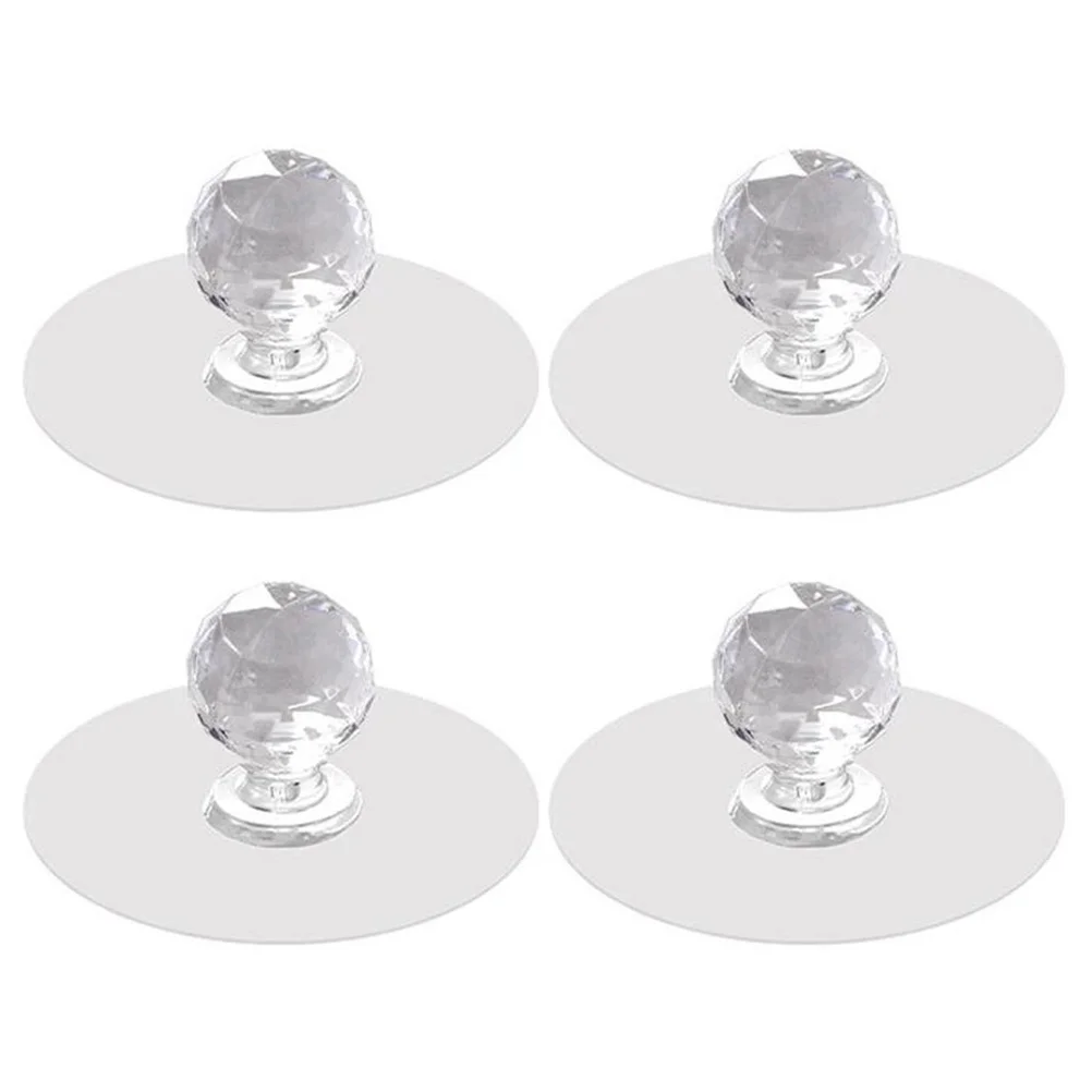 

Knobs Cabinet Handles Drawer Handle Adhesive Crystaldoor Wardrobecupboard Self Stick Decorative Furniture Kitchenknob Box