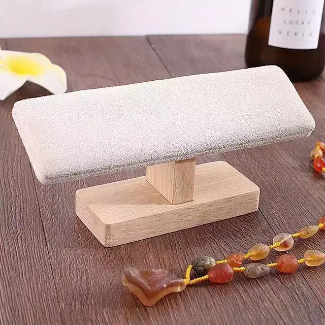 Natural Wood Bracelet Display Holder Stand Unique T-bar Bangle Organizers Jewelry Bracelet Exhibit Stand Jewelry Storage