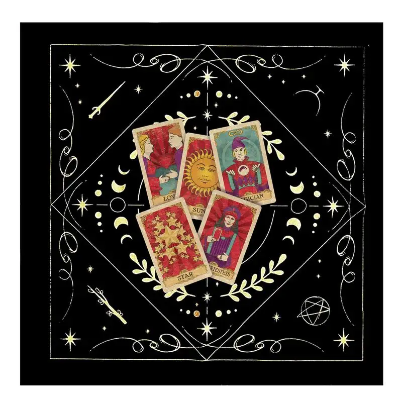 

Карточная скатерть для ТАРО 49x49 см, бархатная скатерть, астрология, таро, гадания, стол, ткань, гобелен, товары для настольных игр